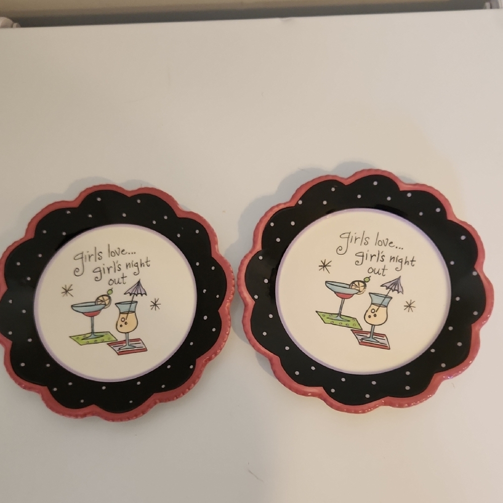 Girls Night Out 8.5" Decorative Plates Lori Siebert Certified International